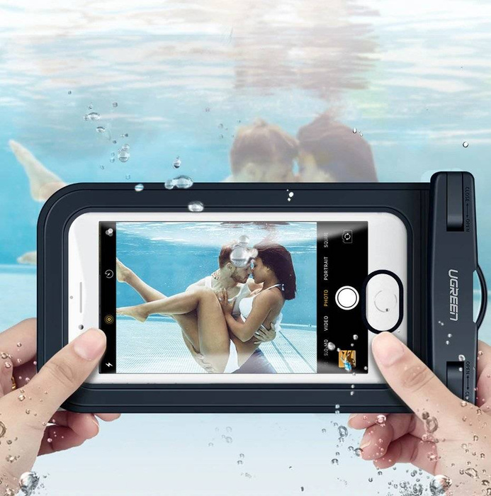 Ugreen universale impermeabile per telefono (max 6.0``) per piscina by the water IPX8 nera (50919 LP186)